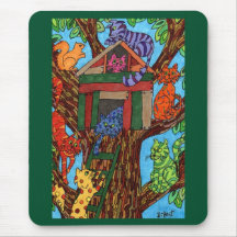 Cat Tree House Mousepad