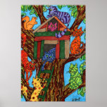 Cat Tree House Print
