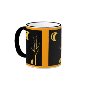 Cat, Tree & Moon mug