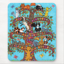 Cat Tree of Life 2 Mouse Pad