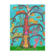 Cat Tree of Life Postcard