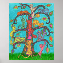 Cat Tree of Life Print