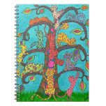 Cat Tree of Life Spiral Note Books