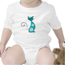 Cat tshirt baby girl personalized daisy sleeper