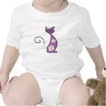 Cat tshirt baby girl personalized daisy sleeper