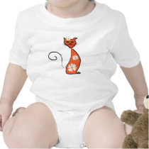 Cat tshirt baby girl personalized daisy sleeper