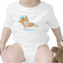 Cat tshirt baby girl personalized princess sleeper