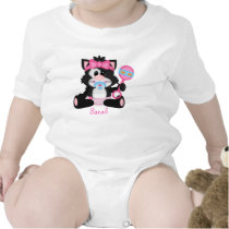Cat Tshirt Personalized Cute Girl Baby Sleeper