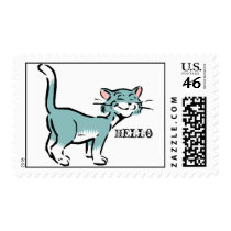 Cat US Postage Stamp by dizzypixels Cat US Postage Stamp