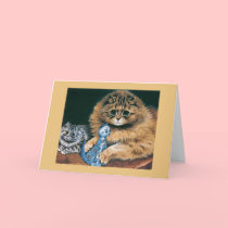 Cat Vintage Card cards