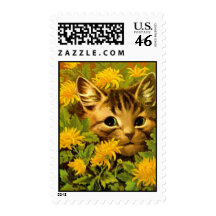 Cat Vintage Postage