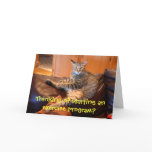 Cat - wanna exercise Birthday card