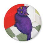 Cat Wanting to Go Out Here Refrigerator Magnets