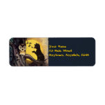 Cat Warning Owl Vintage  Halloween  Labels