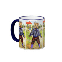 Cat Wearing Breeches by Louis Wain Cup mugs by Aquavel Cat Wearing Breeches by Louis Wain Cup mugs