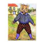 Cat Wearing Breeches by Louis Wain Postcards
