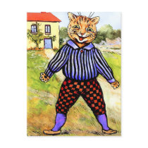 Cat Wearing Breeches by Louis Wain Postcards
