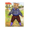 Cat Wearing Breeches by Louis Wain postcards by Aquavel Cat Wearing Breeches by Louis Wain postcards