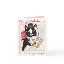 Cat Wedding Dance Greeting Card