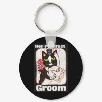 Cat Wedding Dance Groom Keychain by jamiecreates1 Cat Wedding Dance Groom Keychain