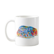 Cat Whimsical Art Kitten mugs by Whimzicals Cat Whimsical Art Kitten mugs