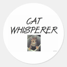 Cat Whisperer w/ Ollie Round Stickers