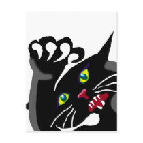 cat with attitude postcards