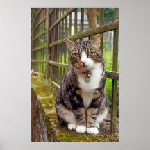 Cat with Bell Print