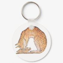 cat with fish keychains