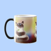 Cat With Flower mugs