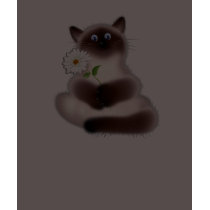 Cat With Flower t-shirts