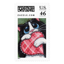 Cat with Heart Postage