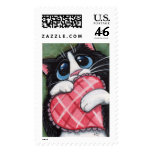 Cat with Heart Postage