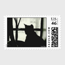 'Cat with Plant' Postage stamps