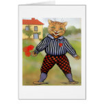 Cat with Roses Valentine Card