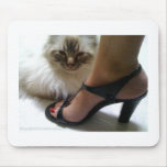 cat with sexy heel 2 mousepad