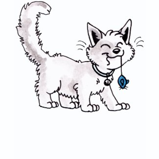 Cat with Toy Mouse T-shirt shirt