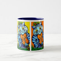 Cat With Violin by Louis Wain Cup mugs by Aquavel Cat With Violin by Louis Wain Cup mugs