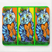 Cat With Violin by Louis Wain mousepads by VintagePets Cat With Violin by Louis Wain mousepads