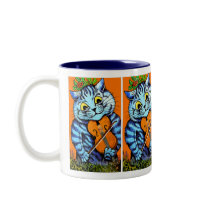 Cat With Violin by Louis Wain mugs