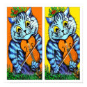 Cat With Violin by Louis Wain posters