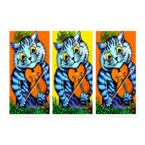 Cat With Violin by Louis Wain posters