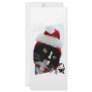 Cat with yellow eyes in Santa Hat head pic Customized Rack Card