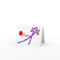 CAT & YARN cancer awareness notecard
