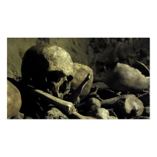 catacomb bones business cards (front side)