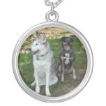 Catahoula and Ausky Dog Friendship Custom Necklace