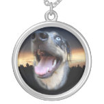 Catahoula Leopard Dog Sunset Custom Necklace