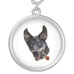Catahoula Pawprint Dog Heart Pendants