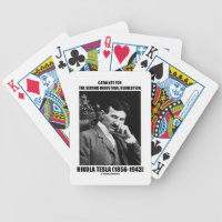 Catalyst For Second Industrial Revolution N. Tesla Bicycle Playing Cards