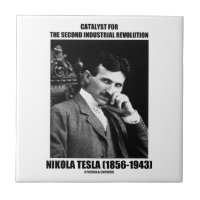 Catalyst For Second Industrial Revolution N. Tesla Small Square Tile